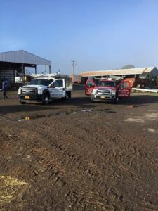 A Farm White Gutter Installation by Oregon Gutter Service in Lebanon, Oregon