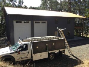 A Farm White Gutter Installation by Oregon Gutter Service in Lebanon, Oregon