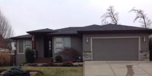 A Residential Black Gutter Installation by Oregon Gutter Service in Lebanon, Oregon