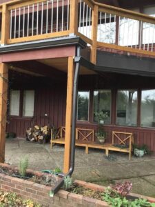 A Residential Black Gutter Installation by Oregon Gutter Service in Lebanon, Oregon