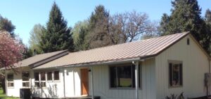 A Residential White Gutter Installation by Oregon Gutter Service in Lebanon, Oregon