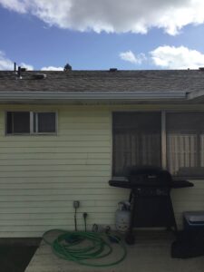 A Residential White Gutter Installation by Oregon Gutter Service in Lebanon, Oregon