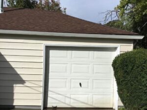 A Residential White Gutter Installation by Oregon Gutter Service in Lebanon, Oregon