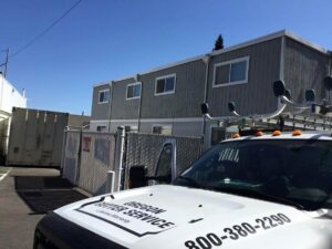 A Residential White Gutter Installation by Oregon Gutter Service in Lebanon, Oregon