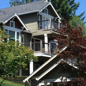 A Residential White Gutter Installation by Oregon Gutter Service in Lebanon, Oregon