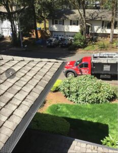 A Residential Charcoal Gutter Guard Installation by Oregon Gutter Service in Portland, Oregon