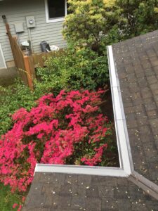 A Residential White Gutter Guard Installation by Oregon Gutter Service in Portland, Oregon