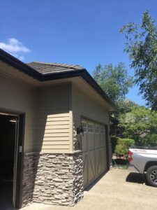 A Residential Black Gutter Installation by Oregon Gutter Service in Portland, Oregon