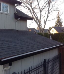 A Residential Black Gutter Installation by Oregon Gutter Service in Portland, Oregon