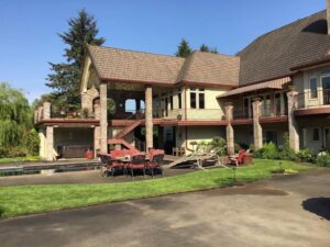 A Residential Colonial Red Gutter Installation by Oregon Gutter Service in Portland, Oregon