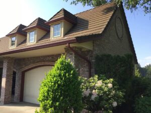 A Residential Colonial Red Gutter Installation by Oregon Gutter Service in Portland, Oregon