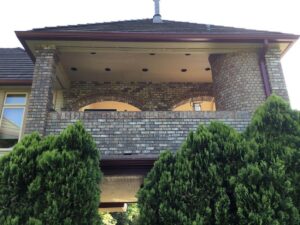 A Residential Colonial Red Gutter Installation by Oregon Gutter Service in Portland, Oregon