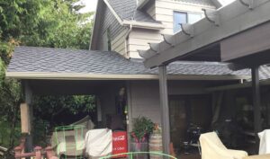 A Residential Pebble Stone Clay Gutter Installation by Oregon Gutter Service in Portland, Oregon