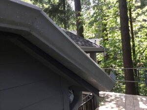 A Residential White Gutter Installation by Oregon Gutter Service in Portland, Oregon