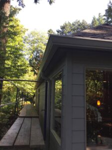 A Residential White Gutter Installation by Oregon Gutter Service in Portland, Oregon