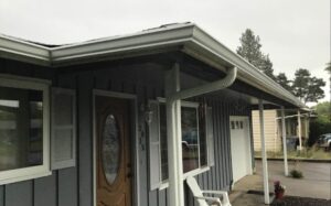 A Residential White Gutter Installation by Oregon Gutter Service in Portland, Oregon