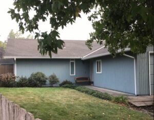 A Residential White Gutter Installation by Oregon Gutter Service in Portland, Oregon