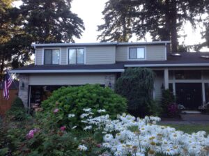 A Residential White Gutter Installation by Oregon Gutter Service in Portland, Oregon