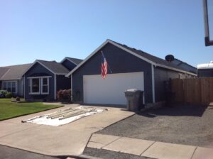 A Residential White Gutter Installation by Oregon Gutter Service in Portland, Oregon