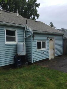 A Residential White Gutter Installation by Oregon Gutter Service in Portland, Oregon