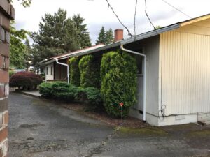 A Residential White Gutter Installation by Oregon Gutter Service in Portland, Oregon