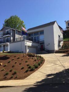 A Residential White Gutter Installation by Oregon Gutter Service in Portland, Oregon