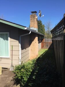 A Residential White Gutter Installation by Oregon Gutter Service in Portland, Oregon