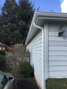 A Residential White Gutter Installation by Oregon Gutter Service in Portland, Oregon