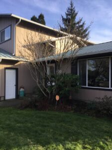 A Residential White Gutter Installation by Oregon Gutter Service in Portland, Oregon