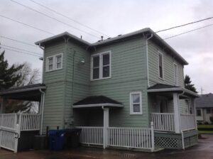 A Residential White Gutter Installation by Oregon Gutter Service in Portland, Oregon