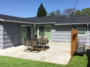 A Residential White Gutter Installation by Oregon Gutter Service in Portland, Oregon