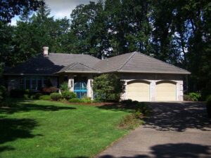 A Residential White Gutter Installation by Oregon Gutter Service in Portland, Oregon