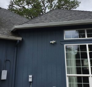 A Residential White Gutter Guard Installation by Oregon Gutter Service in Salem, Oregon