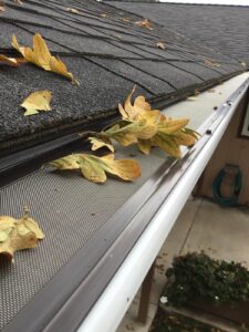 A Residential White Gutter Guard Installation by Oregon Gutter Service in Salem, Oregon