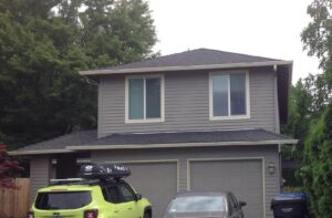 A Residential Almond Gutter Installation by Oregon Gutter Service in Salem, Oregon