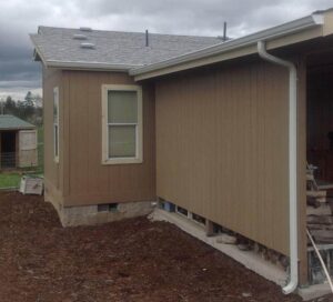 A Residential White Gutter Installation by Oregon Gutter Service in Salem, Oregon