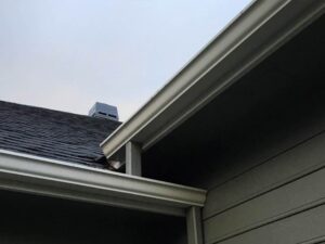 A Residential White Gutter Installation by Oregon Gutter Service in Salem, Oregon