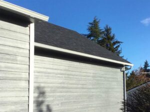 A Residential White Gutter Installation by Oregon Gutter Service in Salem, Oregon