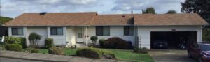 A Residential White Gutter Installation by Oregon Gutter Service in Salem, Oregon