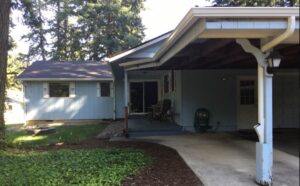 A Residential White Gutter Installation by Oregon Gutter Service in Salem, Oregon