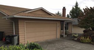 A Residential White Gutter Installation by Oregon Gutter Service in Salem, Oregon