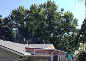 A Residential White Gutter Installation by Oregon Gutter Service in Salem, Oregon