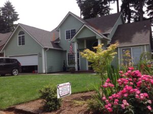 A Residential White Gutter Installation by Oregon Gutter Service in Salem, Oregon