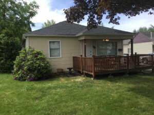 A Residential White Gutter Installation by Oregon Gutter Service in Salem, Oregon