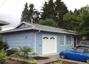 A Residential White Gutter Installation by Oregon Gutter Service in Salem, Oregon