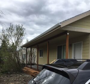 A Residential White Gutter Installation by Oregon Gutter Service in Salem, Oregon