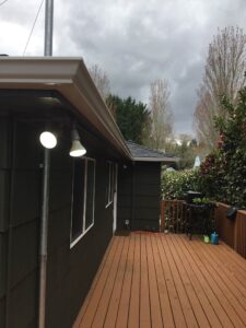 A Residential White Gutter Installation by Oregon Gutter Service in Salem, Oregon