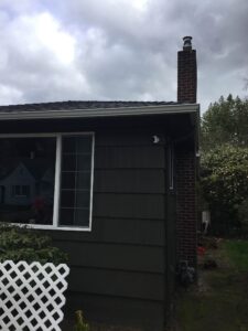 A Residential White Gutter Installation by Oregon Gutter Service in Salem, Oregon