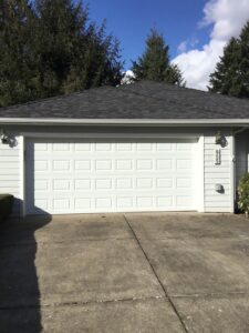 A Residential White Gutter Installation by Oregon Gutter Service in Salem, Oregon