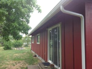 A Residential White Gutter Installation by Oregon Gutter Service in Salem, Oregon